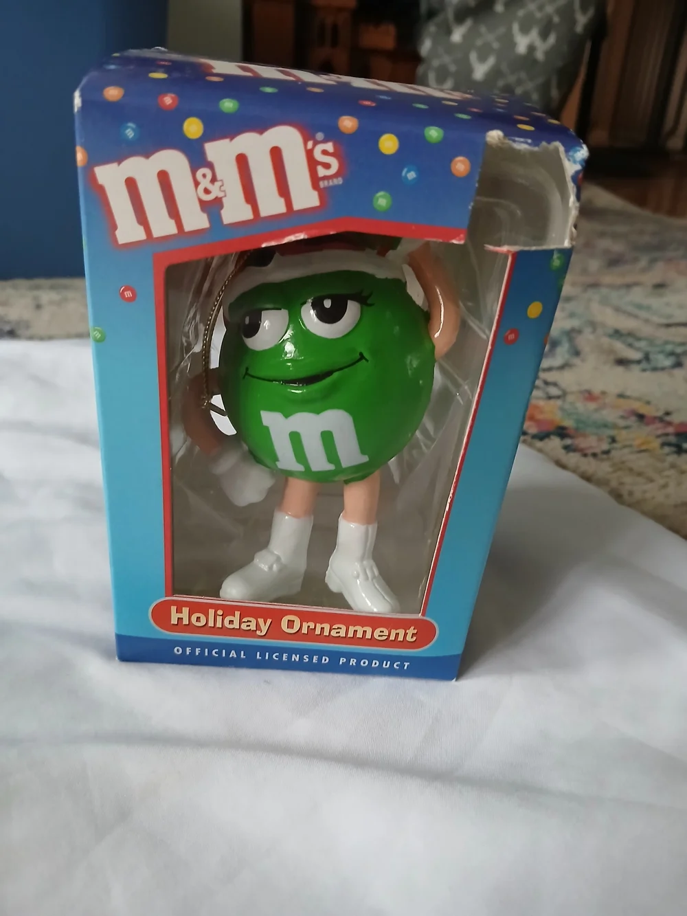 NEW Vintage M&M Holiday  ornament,  green